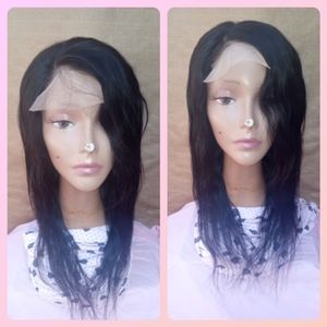 16" Brazilian unprocessed glueless human hair wig free part closure unit